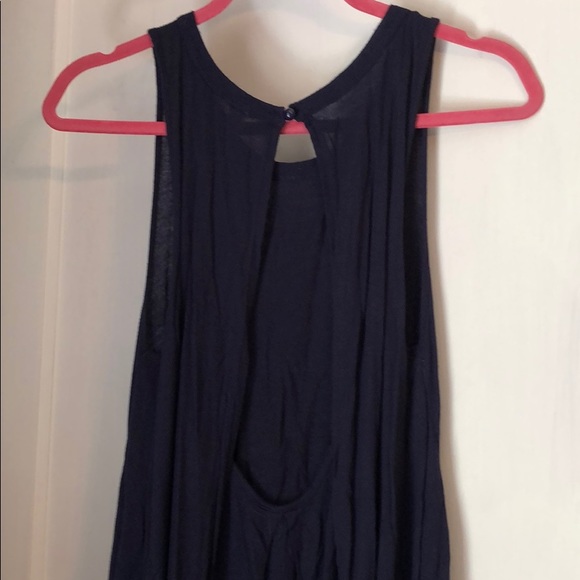 Navy Open Back Tank - Picture 2 of 4